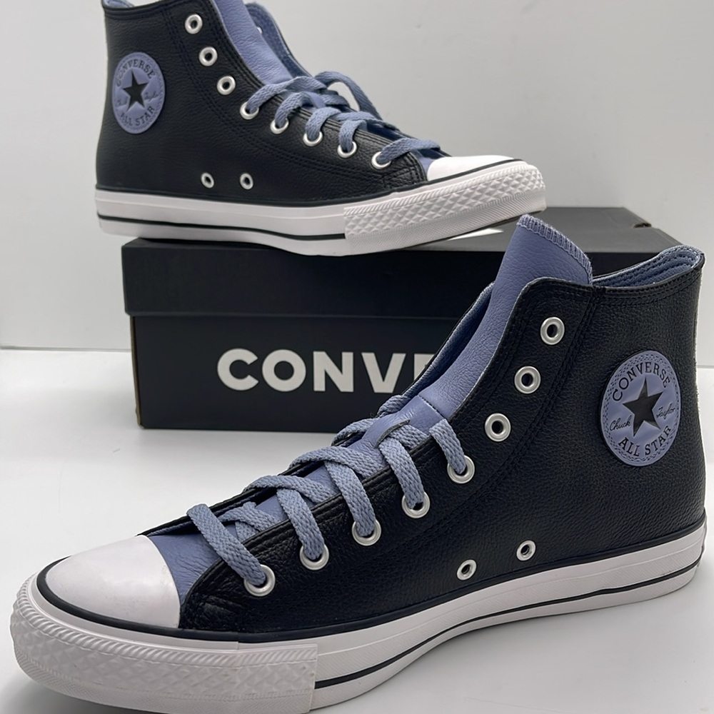Converse Men’s High-Tops Chuck Taylor All Star Hi Leather Sneaker Black A06570C - Picture 14 of 16
